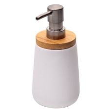 Εικόνα της Αντλία Σαπουνιού Estia Bamboo Essentials Πορσελάνης 360ml White 02-4569