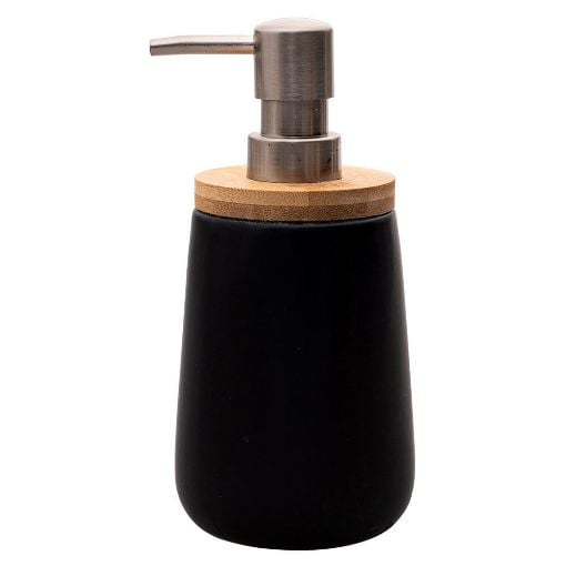 Εικόνα της Αντλία Σαπουνιού Estia Bamboo Essentials Πορσελάνης 360ml Black 02-4590