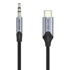 Εικόνα της Καλώδιο Vention USB-C to 3.5mm M/M Braided 1m Black/Silver BGKHF