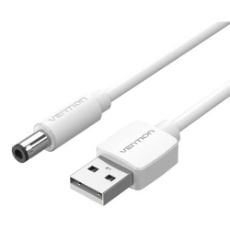 Εικόνα της Καλώδιο Τροφοδοσίας Vention USB to DC 5.5mm 1.5m White CEYWG