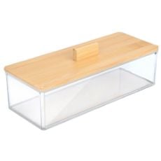 Εικόνα της Κουτί Αποθήκευσης & Οργάνωσης Estia Bamboo Essentials Ορθογώνιο 23.3x9.4x8.8cm Με Καπάκι 02-17668