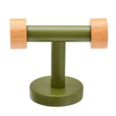 Εικόνα της Κρεμάστρα Επιτοίχια Estia Olive Series Διπλή Μεταλλική/Bamboo Λαδί 02-15169