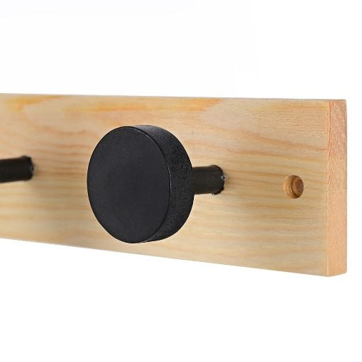 Εικόνα της Κρεμάστρα Τοίχου Estia Ξύλινη 40x6x6cm 4 Θέσεων 02-18337