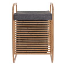 Εικόνα της Καλάθι Απλύτων Estia Bamboo Essentials Με Θήκη Πολυεστέρα 40x35x60.5cm 02-13042
