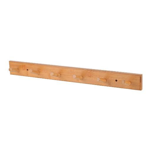 Εικόνα της Κρεμάστρα Τοίχου Estia Bamboo 59x6x7cm 6 Θέσεων 02-18320