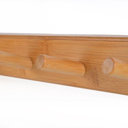 Εικόνα της Κρεμάστρα Τοίχου Estia Bamboo 59x6x7cm 6 Θέσεων 02-18320