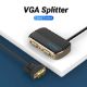 Εικόνα της VGA Splitter Vention 1 to 2 M/F Black/Gold DBABF