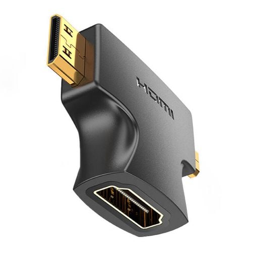 Εικόνα της Adapter Vention mini/micro HDMI to HDMI M/F Black AGFB0
