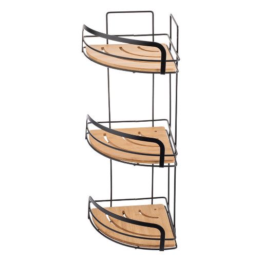 Εικόνα της Εταζέρα Estia Bamboo Essentials Μεταλλική Γωνιακή 3 Θέσεων 49x19.5x19.5cm 02-12786