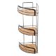 Εικόνα της Εταζέρα Estia Bamboo Essentials Μεταλλική Γωνιακή 3 Θέσεων 49x19.5x19.5cm 02-12786
