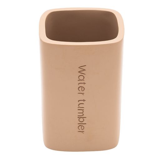 Εικόνα της Ποτηράκι Μπάνιου Estia Text Ρητίνης Beige 02-13424