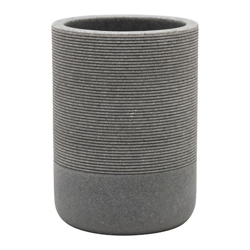 Εικόνα της Ποτηράκι Μπάνιου Estia Stone Ρητίνης Grey 02-13387