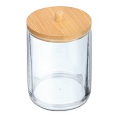 Εικόνα της Κουτί Αποθήκευσης & Οργάνωσης Estia Bamboo Essentials Για Δίσκους Ντεμακιγιάζ 7x7x12cm Με Καπάκι 02-17651