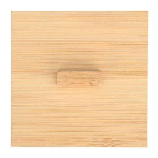 Εικόνα της Κουτί Αποθήκευσης & Οργάνωσης Estia Bamboo Essentials Τετράγωνο 9x9x6cm Με Καπάκι 02-17675