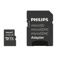 Εικόνα της Κάρτα Μνήμης MicroSDXC Philips Ultra Speed 512GB Class 10 UHS-I U1 + Adpater FM51MP45B/00