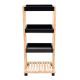 Εικόνα της Τρόλεϊ Αποθήκευσης Estia Bamboo Essentials 4 Επιπέδων 40x30x88cm Μαύρο/Καφέ 01-13035