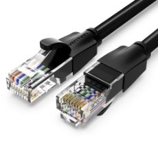 Εικόνα της Καλώδιο Δικτύου Vention UTP Round CAT.6 1m Black IBEBF