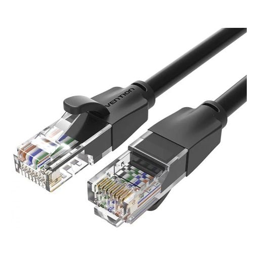 Εικόνα της Καλώδιο Δικτύου Vention UTP Round CAT.6 1.5m Black IBEBG