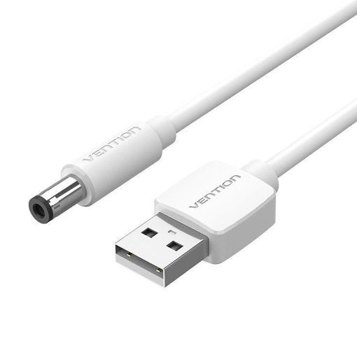 Εικόνα της Καλώδιο Τροφοδοσίας Vention USB to DC 5.5mm 0.5m White CEYWD