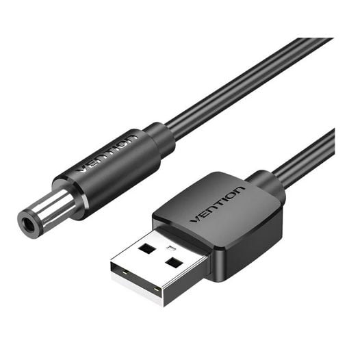 Εικόνα της Καλώδιο Τροφοδοσίας Vention USB to DC 5.5mm 1m Black CEYBF