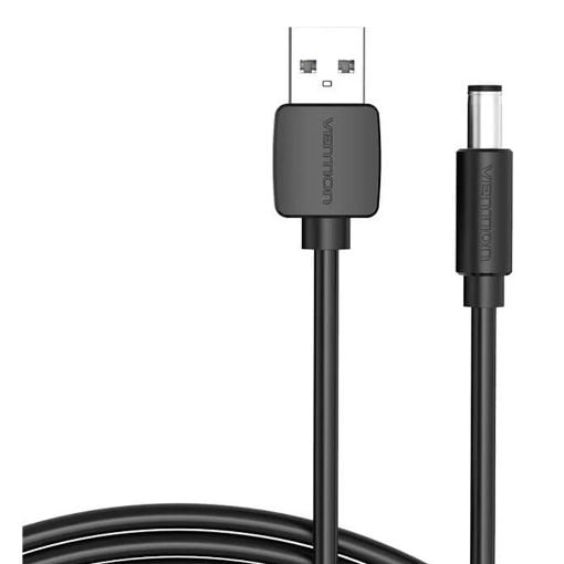 Εικόνα της Καλώδιο Τροφοδοσίας Vention USB to DC 5.5mm 1m Black CEYBF