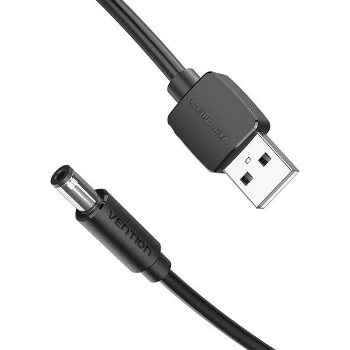 Εικόνα της Καλώδιο Τροφοδοσίας Vention USB to DC 5.5mm 1.5m Black CEYBG