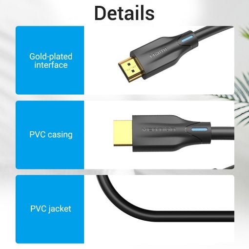 Εικόνα της Καλώδιο Vention HDMI v2.1 M/M 5m Black AANBJ