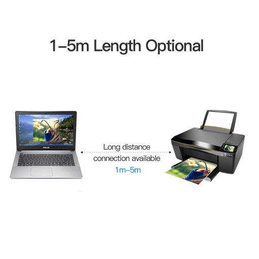 Εικόνα της Καλώδιο Vention USB 2.0 AM/BM 8m with 2 x Ferrite Core Black VAS-A16-B800