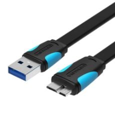 Εικόνα της Καλώδιο Vention Flat USB 3.0 to WD USB AM/AM 0.5m Black VAS-A12-B050
