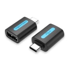 Εικόνα της Adapter Vention USB-A to USB-C F/M Black CDTB0