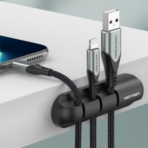 Εικόνα της Desktop Cable Manager Vention 3-Ports Black KBTB0