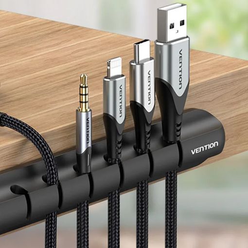 Εικόνα της Desktop Cable Manager Vention 3-Ports Black (2-Pack) KBTB0-2