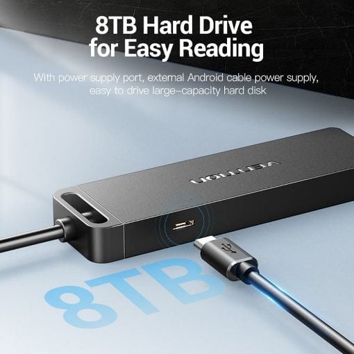 Εικόνα της USB Hub Vention 4-Port USB 2.0 Black (0.15m) CHMBB
