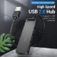 Εικόνα της USB Hub Vention 4-Port USB 2.0 Black (0.15m) CHMBB