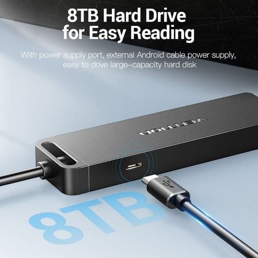 Εικόνα της USB Hub Vention 4-Port USB 2.0 Black (0.5m) CHMBD