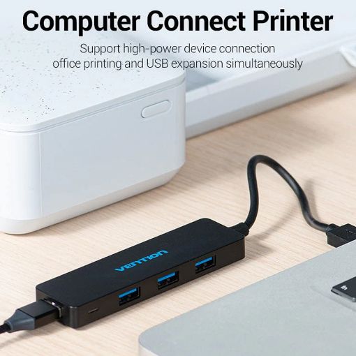 Εικόνα της USB Hub Vention 4-Port USB 2.0 Black (1m) CHMBF