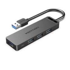 Εικόνα της USB Hub Vention 4-Port USB 3.0 Black (0.15m) CHLBB