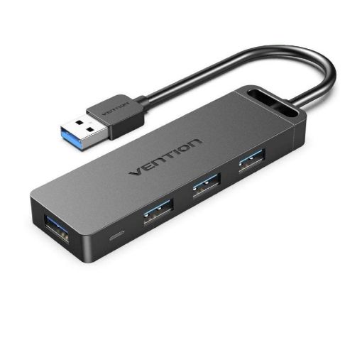 Εικόνα της USB Hub Vention 4-Port USB 3.0 Black (0.15m) CHLBB