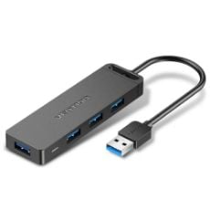 Εικόνα της USB Hub Vention 4-Port USB 3.0 Black (0.5m) CHLBD