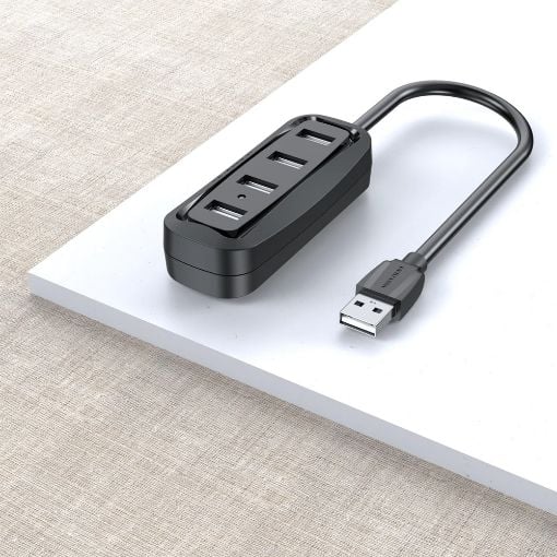 Εικόνα της USB Hub Vention 4-Port USB 2.0 Black (0.5m) VAS-J43-B050