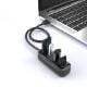 Εικόνα της USB Hub Vention 4-Port USB 2.0 Black (0.5m) VAS-J43-B050