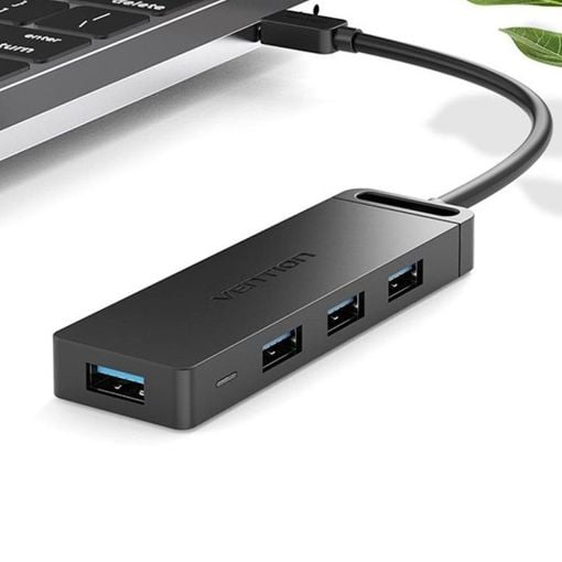 Εικόνα της USB-C Hub Vention 4-Port USB 3.0 Black (1m) TGKBF