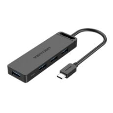 Εικόνα της USB-C Hub Vention 4-Port USB 3.0 Black (0.15m) TGKBB