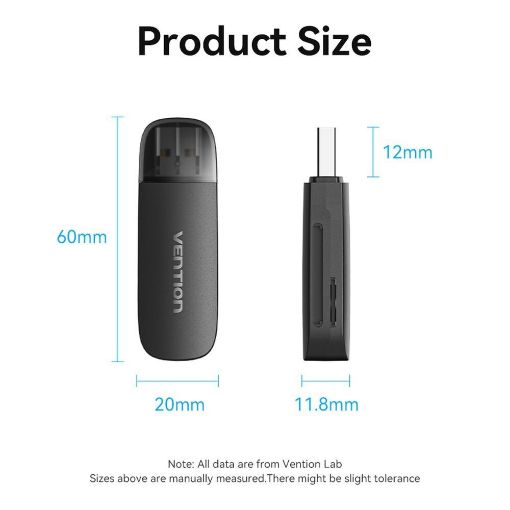 Εικόνα της Card Reader Vention USB 3.0 Black CLFB0