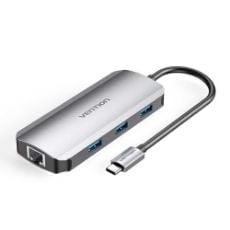 Εικόνα της Docking Station Vention USB-C 6-Port Gray TOHHB