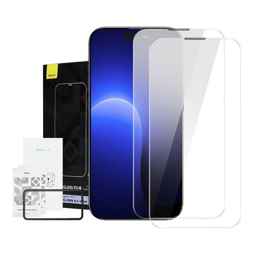 Εικόνα της Tempered Glass Baseus Crystal 0.3mm for iPhone 14 Pro 2τμχ SGBL110102