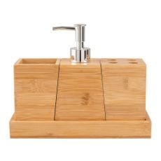 Εικόνα της Αξεσουάρ Μπάνιου Estia Βamboo Essentials Με Δίσκο Σετ 3 Τεμ. 02-13066