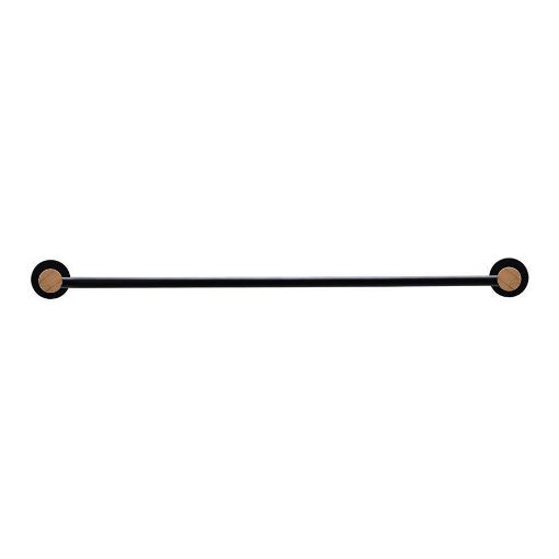 Εικόνα της Πετσετοθήκη Επιτοίχια Estia Bamboo Essentials Μονή Μεταλλική 9x65.4x5.2 Μαύρη 02-14803