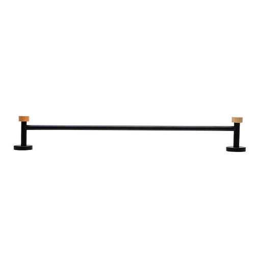 Εικόνα της Πετσετοθήκη Επιτοίχια Estia Bamboo Essentials Μονή Μεταλλική 9x65.4x5.2 Μαύρη 02-14803