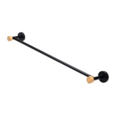 Εικόνα της Πετσετοθήκη Επιτοίχια Estia Bamboo Essentials Μονή Μεταλλική 9x65.4x5.2 Μαύρη 02-14803